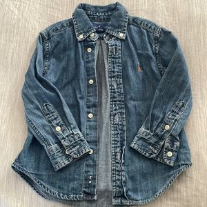 Ralph Lauren Jean/Chambre Button Down 2T
